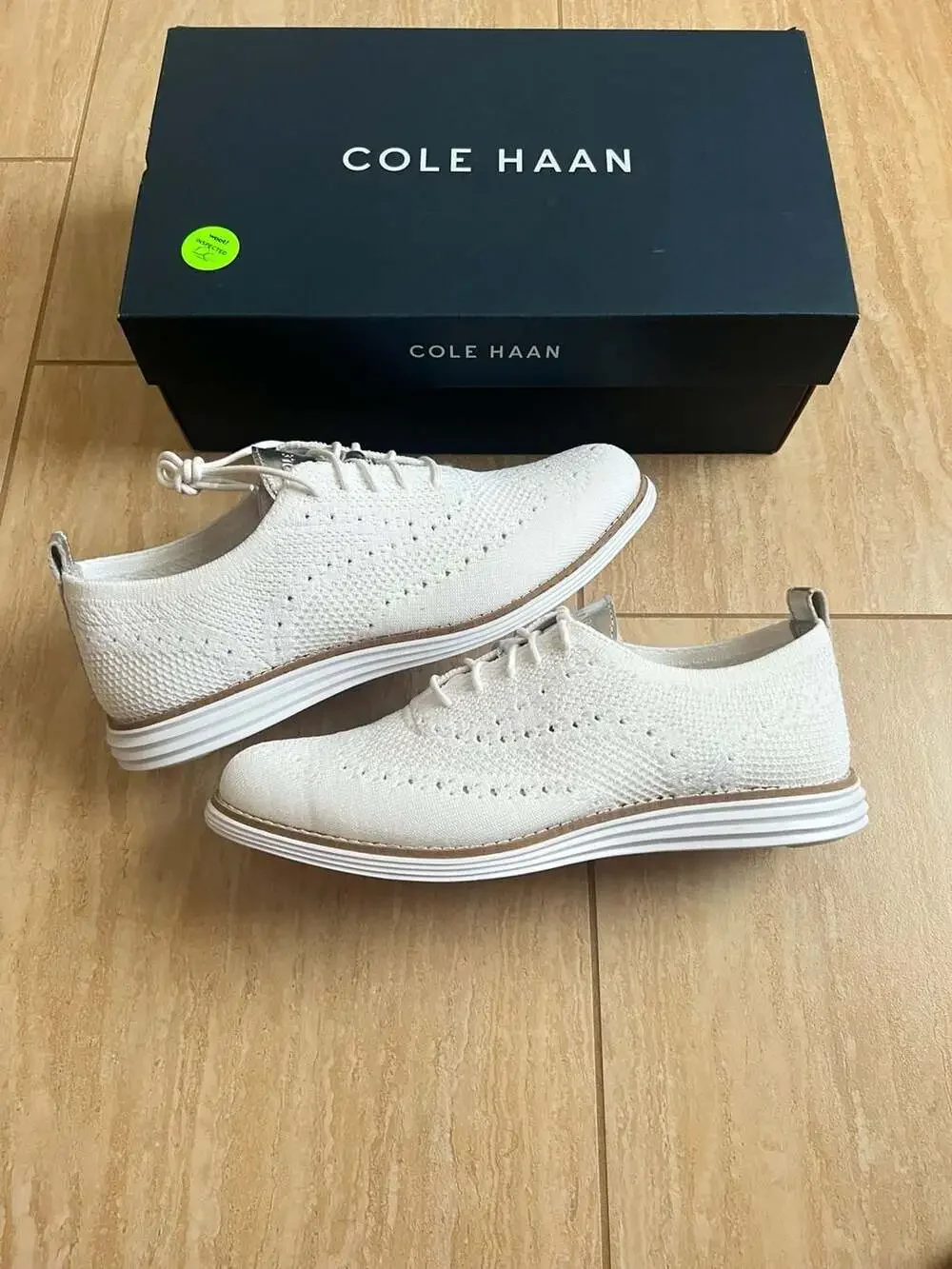 Cole Haan Women's ØriginalGrand Stitchlite Wingtip Shoes Optic White Size 8.5W